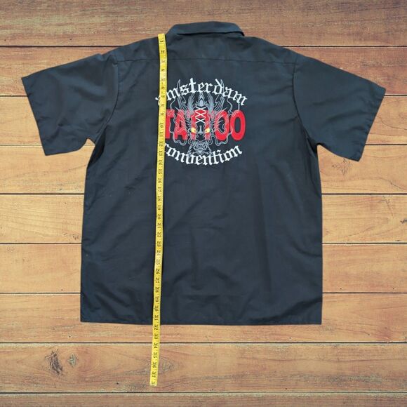 Amsterdam Tattoo Convention Vintage Y2K Button Down Shirt XXL Old Dragon Logo - Picture 5 of 6